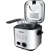 Image de Steba Mini friteuse en acier inoxydable avec set à fondue 2 en 1 - Filtre anti-odeurs - Volume de 1,2 l - 8 fourchettes à fondue en acier inoxydable - Puissante et rapide grâce à 840 W - DF 95
