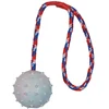 Image de TRIXIE balle en caoutchouc avec corde   jouet d'apport & de mastication résistant   rebondissant, flotte sur l'eau   ø 6 cm / 30 cm au total   idéal pour grands & petits chiens
