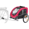 Image de TRIXIE remorque vélo pour chien, 43 × 45 × 73 cm, jusqu'à 22 kg   remorque pliable avec freins, fanion de signalisation & attelage pour trajets sécurisés