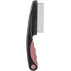 Image de TRIXIE Peigne anti-puces et poussière - Diagnostic puces et poux - manche plastique caoutchouté - pour poils longs et courts - noir/rose ancien - 15 cm - 23121