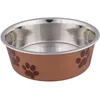 Image de Gamelle pour chien TRIXIE en acier inoxydable avec revêtement en plastique - 12 cm de diamètre - 0,3 litre - différentes couleurs - sélection aléatoire - 25241