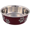 Image de Trixie Ecuelle en Acier Inox Enduit Plastique Externe 0,4 l / 14 cm - Modèle aléatoire