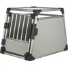 Image de TRIXIE caisse de transport aluminium pour chien   taille M : 56 × 61 × 74 cm   caisse robuste & silencieuse avec verrouillage de sécurité & tapis antidérapant   argent