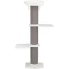 Image de TRIXIE Arbre à Chat Acadia 160 cm en Blanc/Gris   Arbre à Chat Multi-Niveaux avec Surfaces de Couchage douillettes et Fixation Murale, Confortable & Stable