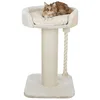 Image de TRIXIE Arbre à Chat XXL Klara 100 cm en crème   Arbre à Chat Robuste pour Grands Chats avec Une Surface de Couchage Douillette surélevée, Confortable & Stable