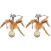 Image de TRIXIE Jouet Chat Balle à Ressort Debout - stimule l'instinct de Chasse de Chaque Chat - avec Voix - en Peluche - 15 cm - Marron/Beige - 45730 (Lot de 2)