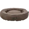 Image de Trixie Panier pour Chien Vital Lennox, Chenille, Rond, Coussin orthopédique en Marron, ø 70 cm - Corbeille Douillette avec Mousse viscoélastique à Effet mémoire