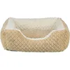 Image de Trixie 389715 Kaline Mio Panier pour Chien rectangulaire, Doux, Marron/crème, 50 × 40 cm, Panier Confortable en Peluche Douce