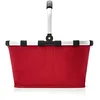 Image de reisenthel carrybag - cabas courses avec cadre aluminium stable, poignée rabattable, poche intérieure zippée, pliable, capacité 22l, polyester de haute qualité, déperlant, en red
