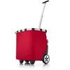 Image de reisenthel carrycruiser - Cabas à roulettes avec Cadre Aluminium Stable, Bretelle de Transport, Pochette intérieure en Filet Amovible, capacité 40l, Polyester déperlant, Red