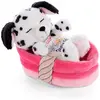Image de Nici Chiot Dalmatien Dormant Dans Un Panier Avec Un Ours En Peluche 12 Cm