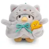 Image de NICI Peluche Pingouin Waddle 8 cm avec Canard & Costume de Chat en boîte Cadeau 8,5x6,5x10 cm Bleu - Doudou, Mignon Jouet en Peluche à câliner et à Jouer, Une Excellente idée de Cadeau - 61143