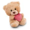 Image de NICI doudou Ours avec coeur 18cm - brun clair - Peluche douce, adorable pour câliner et jouer, pour enfants et adultes, une excellente idée cadeau - 61559