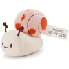 Image de NICI Doudou Escargot 12cm avec Message « Have a Slow Day » - Corail - Peluche Douce, Adorable pour câliner et Jouer, pour Enfants et Adultes, Une Excellente idée Cadeau | 61640