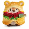 Image de NICI doudou Tigre Tiggy 8 cm avec bocal de cornichons & costume de hamburger en boîte cadeau - beige - Peluche douce, adorable pour câliner et jouer, pour enfants et adultes - 61656