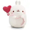 Image de NICI peluche MOLANG avec ballon en forme de coeur 16 cm en emballage cadeau blanc - Peluche douce, mignonne peluche à câliner, pour jouer, pour enfants et adultes, une excellente idée de cadeau - 61673