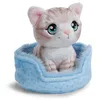 Image de Peluche NICI Chat Gris tigré 12 cm dans Un Panier