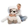 Image de NICI 62435 Paresseux Izzy Icetumbler en Peluche avec Bonnet, 70 cm, Beige, Doux, Adorable Compagnon pour câlins et Jeux, Superbe idée Cadeau pour Enfants et Adultes