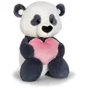Image de NICI 62609 Panda Love avec coeur en Peluche, 25 cm, Noir, Doux, Adorable Compagnon pour câlins et Jeux, Superbe idée Cadeau pour Enfants et Adultes