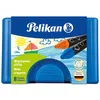 Image de Pelikan 666 Pack de 8 Craies de cire 666 solubles à l'eau + Grattoir