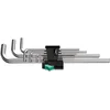 Image de Wera 05021909001 950 L/9 SM N Jeu de clés mâles coudées, system. métrique, chromées, 9 pièces, Argent