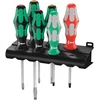 Image de Wera 05347778001 334/368/6 Jeu de tournevis + Rack, 6 pièces, Noir/vert