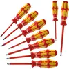 Image de Jeu de tournevis Wera 160i/162i/167i/9 VDE vis à fente, cruciforme Phillips, vis Pozidriv, TORX® intérieur 9 pièces