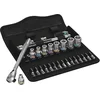 Image de Wera 05004018001 8100 SA 8 Jeu cliquet Zyklop Metal avec levier d inversion, à carré 1/4 , métrique, 28 pièces