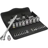 Image de Wera 05004047001 8100 SB 7 Jeu cliquet Zyklop Metal avec carré mâle traversant, à carré 3/8 , métrique, 29 pièces Multicolore