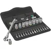 Image de Wera 05004017001 8100 SA 7 Jeu cliquet Zyklop Metal avec carré mâle traversant, à carré 1/4 , métrique, 28 pièces Multicolore