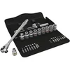 Image de Wera 05004077001 8100 SC 7 Jeu cliquet Zyklop Metal avec carré mâle traversant, à carré 1/2 , métrique, 28 pièces