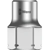 Image de Wera 05003669001 8790 FA Douille à carré Zyklop avec emmanchements 1/4" et hexagonal Hex 11, 6.0 mm, Argent