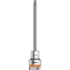 Image de Wera 05003853001 8767 C HF TORX Embouts à douille TORX HF Zyklop à emmanchement 1/2" avec fonction de retenue, TX 30 x 140 mm, Argent/orange