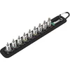 Image de Wera 05003882001 belt 3 Torx Hf zyklop Jeu de Douilles à embout Zyklop torx à emmanchement 1/4" avec fonction de retenue, Noir, Set de 9 pièces