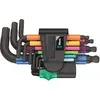 Image de Wera 950/9 Hex-Plus Multicolour 2 Jeu de Clés Mâles Coudées, Syst. Métrique, Blacklaser, 9 Pièces Noir
