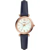 Image de Fossil Montre Carlie pour femme, mouvement à quartz trois aiguilles avec bracelet en cuir