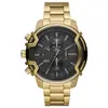Image de Diesel Montre pour homme Griffed, mouvement chronographe à quartz, boîtier en acier inoxydable doré de 48 mm avec bracelet en acier inoxydable, DZ4522