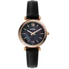 Image de Fossil Montre Carlie pour femme, mouvement à quartz trois aiguilles avec bracelet en cuir