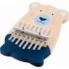 Image de goki 61872 Kalimba avec motif ours pour enfants, piano à pouce, bois et métal, 8 sons, jouet musical pour stimuler le talent musical, ours, 19 cm x 12 cm, à partir de 5 ans