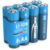 Image de ANSMANN Piles Mignon AA Extreme Lithium 1,5V (Lot de 8)   Piles FR6 extrêmement légères d'une capacité de 3000 mAh   Piles jetables puissantes et résistantes