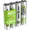 Image de ANSMANN Piles Rechargeables Micro AAA 550 mAh (Lot de 4)   Piles NiMH HR03 1,2V à Faible autodécharge   Piles réutilisables idéales pour télécommande, Clavier sans Fil, etc.