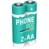 Image de ANSMANN Piles AA 800 mAh NiMH 1,2 V rechargeables (lot de 2)   Piles rechargeables pour téléphone sans fil, babyphone, talkie-walkie, etc.   Accumulateurs AA livrés pré-chargés
