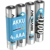 Image de ANSMANN Piles Rechargeables HR03 NiMH 1100 mAh 1,2V (Lot de 4)   Piles Micro AAA Rechargeables à Faible autodécharge   Accumulateurs pour appareils gourmands en énergie (Appareil Photo, Flash, etc.)