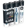Image de ANSMANN Piles Rechargeables NiMH 800 mAh 1,2V (Lot de 4)   Piles AAA HR03 sans Effet mémoire ni Risque de Surcharge   Accumulateurs NiMH pour télécommande, Souris sans Fil, etc.