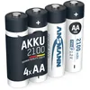 Image de ANSMANN Piles Rechargeables HR6 NiMH 2100 mAh 1,2 V (Lot de 4)   Piles Rechargeables Mignon AA à Faible autodécharge   Accumulateurs pour appareils énergivores (Manette de Xbox, Lampe Frontale, etc.)