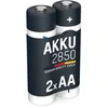 Image de ANSMANN Piles rechargeables Mignon AA NiMH 2850 mAh 1,2 V (lot de 2)   Piles HR6 polyvalentes, à haute capacité et faible autodécharge   Accumulateurs pour manette Xbox, clavier sans fil, etc.