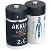 Image de ANSMANN Piles Rechargeables C NiMH 4500 mAh 1,2V (Lot de 2)   Piles HR14 à Haute capacité & Faible autodécharge   Accumulateurs pour Lampe de Poche, Article de modélisme, Flash d'appareil Photo, etc.