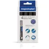 Image de magnetoplan marqueur pour tableaux et paperboards PRO+, 4 pièces, marqueur polyvalent à pointe ogive noire, épaisseur de trait 1,5-3 mm, pour tableaux blancs et papier pour paperboards