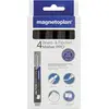 Image de magnetoplan 1228112 Marqueur pour tableau à feuilles mobiles noir 4 pc(s)