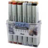 Image de COPIC Classic Set « Couleurs Architecture », set de 12 pièces dans un présentoir acrylique, Twin Marker avec une pointe moyenne et une pointe fine